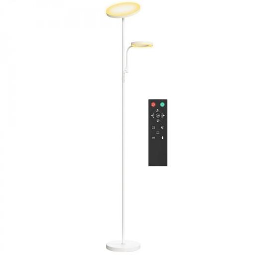 Lámpara de Pie LED Regulable 42W con Control Remoto y Táctil Temperatura de Color y Brillo Ajustable Blanco [9]