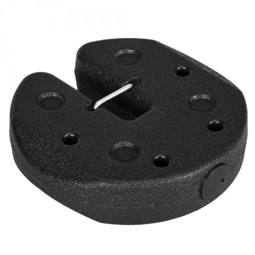 Pack de 4 Pesos para Carpas Plegables Rellenados con Cemento Bases para Toldo Pérgola Ø22x5,5 cm Negro [9]