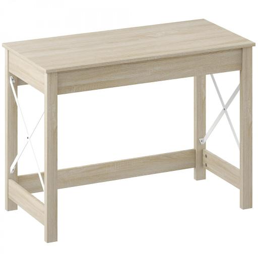 Escritorio Moderno Mesa Escritorio Mesa de Ordenador Fácil de Montar para Oficina Estudio 105x50x76 cm Natural [2]