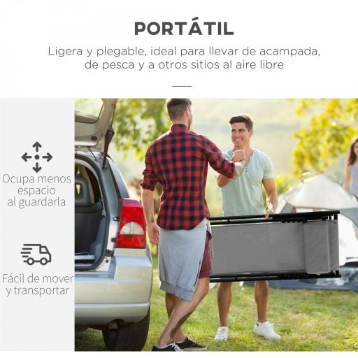 Conjunto de 2 Tumbonas Plegables de Aluminio con Respaldo Regulable en 5 Posiciones y Reposacabezas 60x100x85 cm Gris [2]