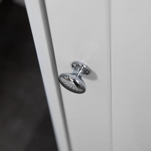 Columna de Baño con 3 Compartimientos Puerta y Estantes Ajustables para Ducha Aseo 34x23x165 cm Blanco [7]