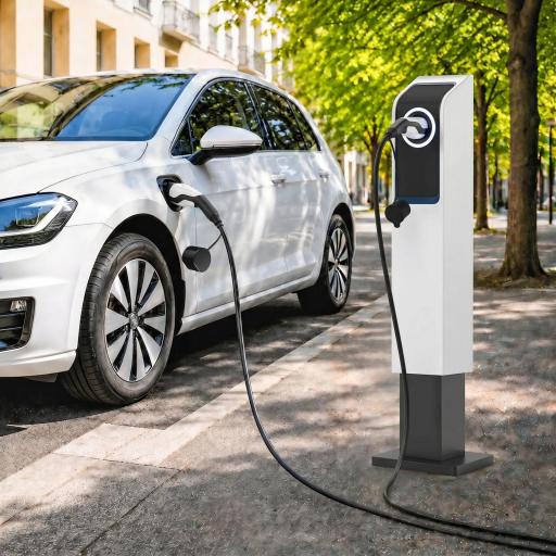 Cargador para Coche Eléctrico Tipo 2 2,2kW 32A Modo 3 Trifásico 5m IP65 con Bolsa y Paño de Limpieza para EV y PHEV Negro [6]