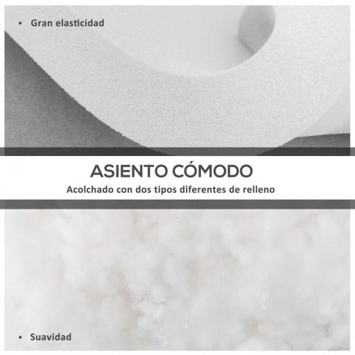 Conjunto de Cojines para Sillas de Comedor y Jardín Impermeable con 2 Amarres de Fijación 42x42x5 cm Crema [1]