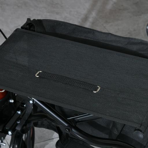 Andador para Ancianos Plegable de Aluminio con Asiento 4 Ruedas Altura Ajustable Frenos de Maneta Rojo y Negro [7]