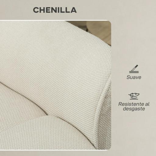 Sillón Relax Reclinable Eléctrico con Calor Lumbar Masaje Vibración Motor Silencioso Función de Memoria Crema [5]