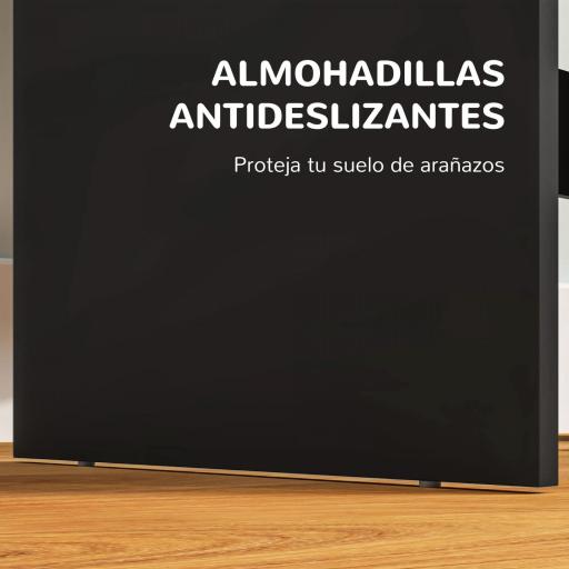 Mesa de Maquillaje con Espejo 2 Cajones 3 Compartimentos Tocador para Dormitorio 75x38x135 cm Negro [6]