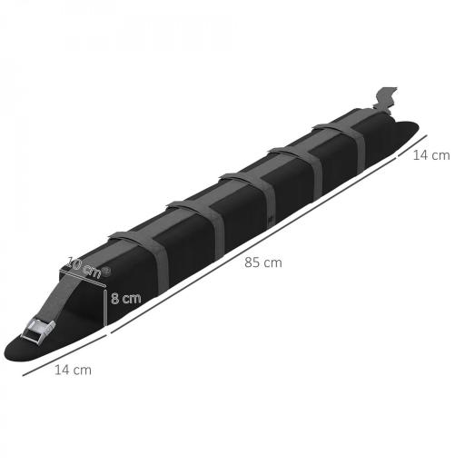 Barras de Transversales de Techo de Coche Baca Portaequipajes para Coche de 2 Piezas Carga máx.75 kg 85x10x8 cm Negro [1]