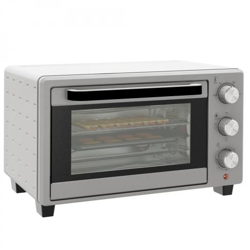 Horno Sobremesa de 21L 1400W Mini Horno Eléctrico Temporizador hasta 60min y Temperatura Regulable hasta 230℃ Plateado [8]