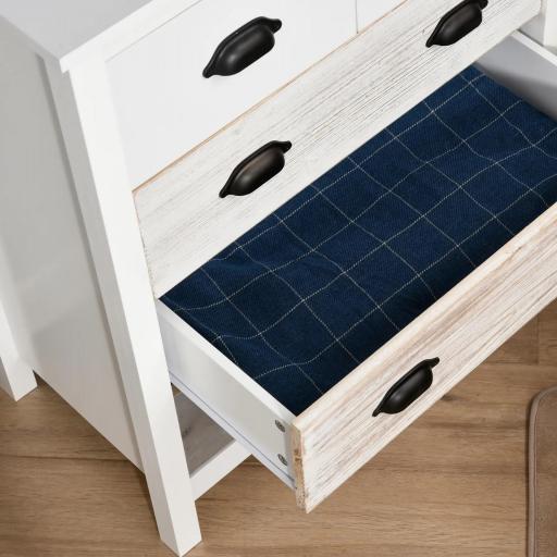 Cómoda con 5 Cajones Cómoda para Dormitorio Moderno con Diseño Anti-vuelco 70x38x85 cm Blanco [6]