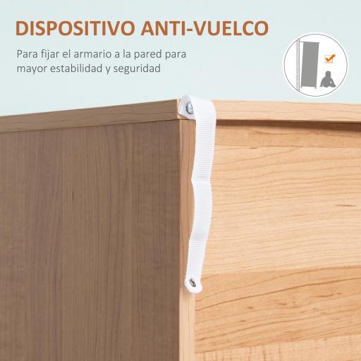 Cómoda de Madera con 3 Cajones Cajonera Armario Auxiliar de Almacenamiento Moderna con Patas Elevadas para Dormitorio Salón 80x39x80 cm Blanco y Natural [3]