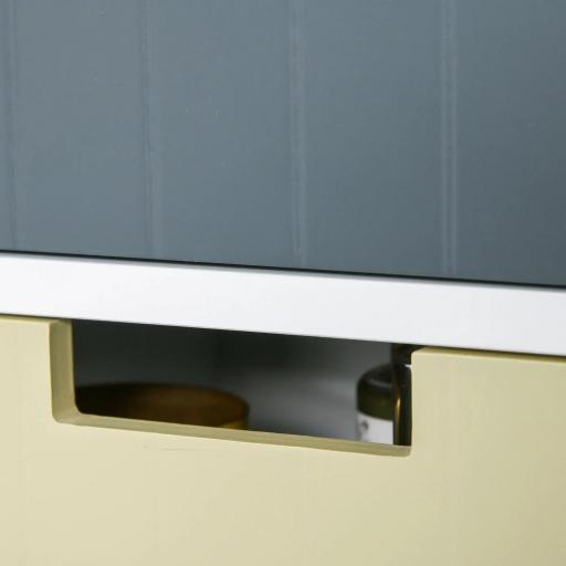Cómoda de Madera con 5 Cajones Cajonera Auxiliar de Almacenaje con Patas Elevadas Estilo Moderno para Dormitorio Salón Baño 35x28x90,5 cm Multicolor [7]