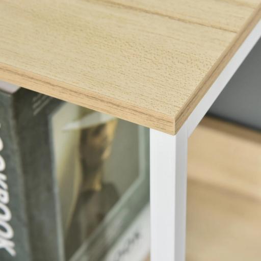 Cómoda Mueble de Almacenamiento cómoda 4 cajones Extraíbles 1 estante 58x29x103 cm Gris Blanco [2]