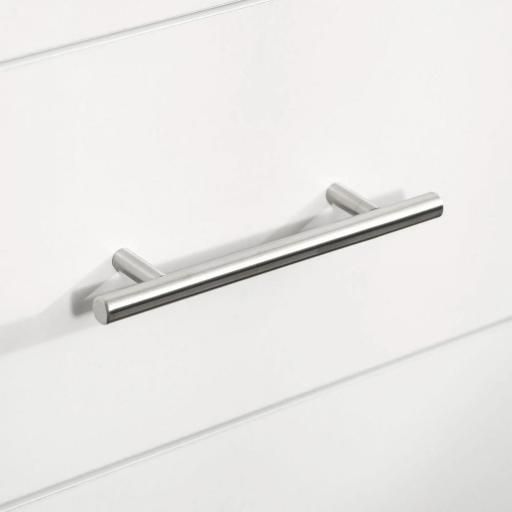 Cómoda con 4 Cajones de Dormitorio con Patas Cajonera de Estilo Moderno para Salón Entrada 112x38,2x81 cm Blanco [4]