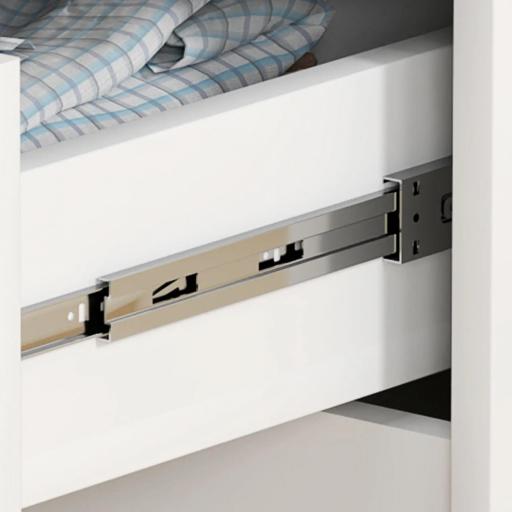Cómoda con 4 Cajones Cómoda de Dormitorio Moderno con Anti-vuelco Cajonera para Salón Pasillo 60x40x85 cm Blanco [8]