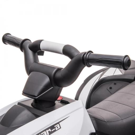 Quad Eléctrico para Niños de 3-5 Años Vehículo Eléctrico a Batería 12V con 2 Motores 83x53x55,5 cm Negro y Blanco [7]