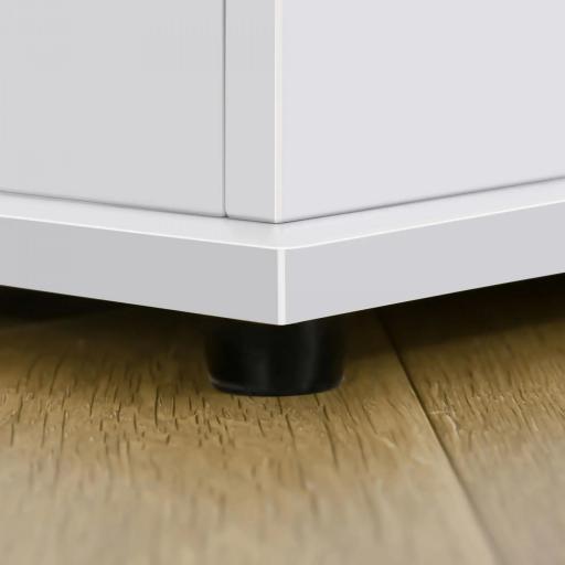 Baúl de Almacenamiento de Madera Taburete para Almacenaje con Tapa para Dormitorio Salón Carga Max. 120 kg 100x40x40 cm Blanco [5]