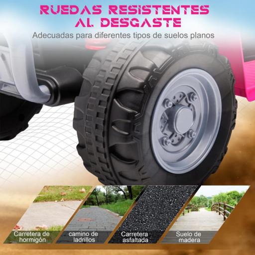 Quad Eléctrico HONDA para Niños 18-36 Meses Vehículo Eléctrico a Batería con Faros LED Bocina 65,5x38,5x43,5cm Fucsia [6]