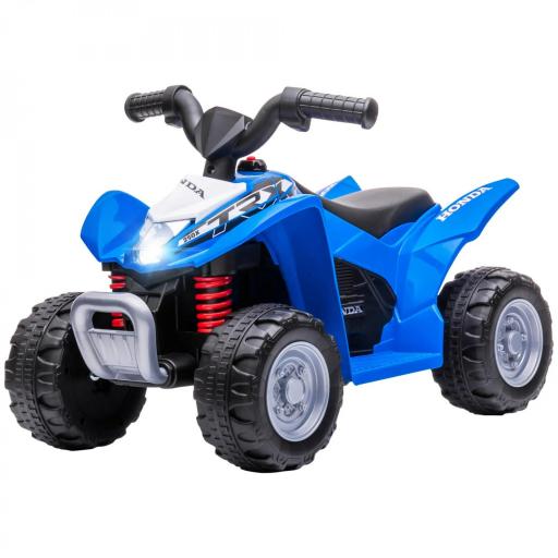 Quad Eléctrico HONDA para Niños 18-36 Meses Vehículo Eléctrico a Batería con Faros LED Bocina 65,5x38,5x43,5cm Azul [4]