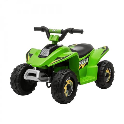 Quad Eléctrico para Niños de 18-36 Meses Vehículo Eléctrico Cuatrimoto a Batería 6V con Avance y Retroceso Carga Máx. 20 kg 72x40x45,5 cm Verde [6]