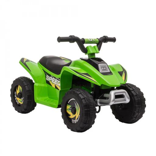 Quad Eléctrico para Niños de 18-36 Meses Vehículo Eléctrico Cuatrimoto a Batería 6V con Avance y Retroceso Carga Máx. 20 kg 72x40x45,5 cm Verde [2]