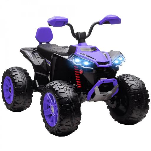 Quad Eléctrico para Niños, 24V Vehículo Eléctrico con 4 Ruedas, Faros, Puerto USB, Función MP3, 6,5 km/h, 3-8 años [4]