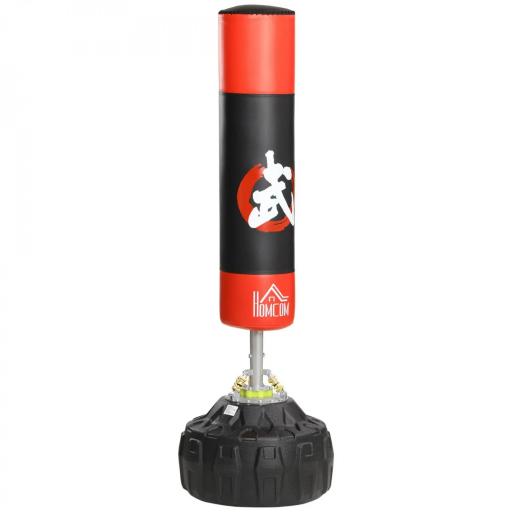 Saco de Boxeo de Pie, 80 cm, Soporte de Boxeo para Adultos, Base Grande Rellenable de Arena 60 kg / Agua 50 kg, Resortes Amortiguador para MMA, Karate, Taekwondo, Entrenamiento en Casa Gimnasio [9]