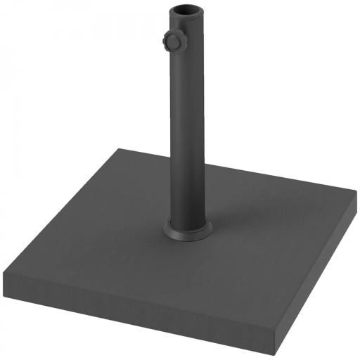 Base de Sombrilla de 18 kg Fabricada en HDPE con Relleno de Cemento para Exterior 44x44x30 cm Negro [9]