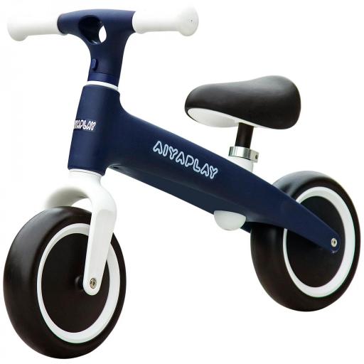 Bicicleta de Equilibrio para Niños de 18-36 Meses con Asiento Ajustable en Altura Carga 25 kg 67,5x32x44 cm Azul [7]