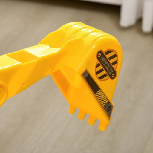 Excavadora sin Pedales con Brazo Móvil Correpasillos con Asiento de Almacenaje 78x24x58,5 cm Amarillo [7]