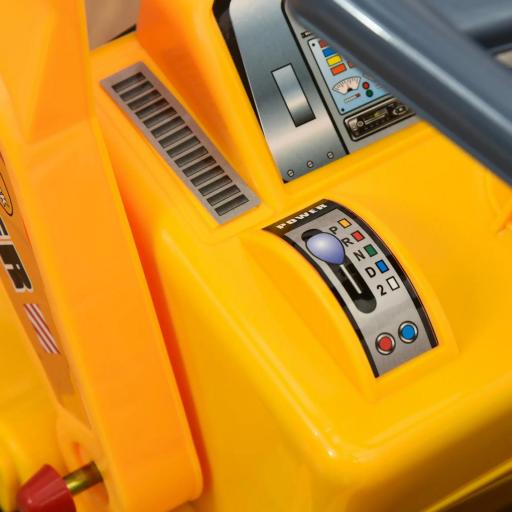 Camion Correpasillos Tractor sin Pedales para Niños de 2-3 Años con Pala Excavadora Espacio de Almacenaje Oculto y Bocina 70x26x37 cm Amarillo [4]