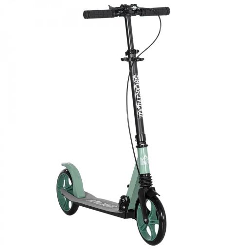 Patinete Plegable para Adultos y Niños de +14 Años Scooter con Manillar Ajustable 91,5x36,5x91-104 cm Verde [5]