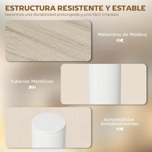 Estantería de Cocina de 3 Niveles con 3 Baldas Giratorias Marco de Metal y Diseño Escalonado para Comedor Salón Natural [5]
