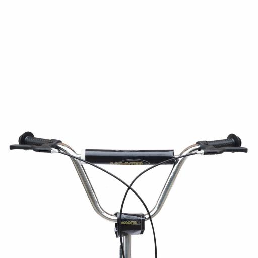 Patinete Scooter para Niños de +5 Años con Neumáticos Inflables Grandes de 16 Pulgadas con Frenos y Manillar Ajustable en Altura 143x58x92-100 cm Negro [6]