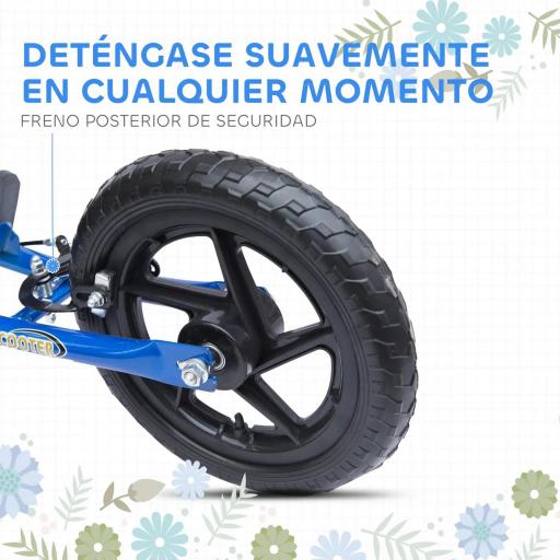 Patinete para Niños de 5-12 Años Scooter de 2 Ruedas Grandes de 12 Pulgadas con Freno y Manillar Ajustable en Altura Carga Máx. 50 kg 120x52x80-88 cm Azul [10]