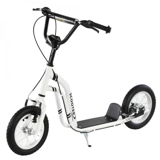 Patinete scooter para niños más de 5 años ruedas neumáticas manubrio ajustable 2 frenos controlados por manija 120x58x85-95 cm [5]
