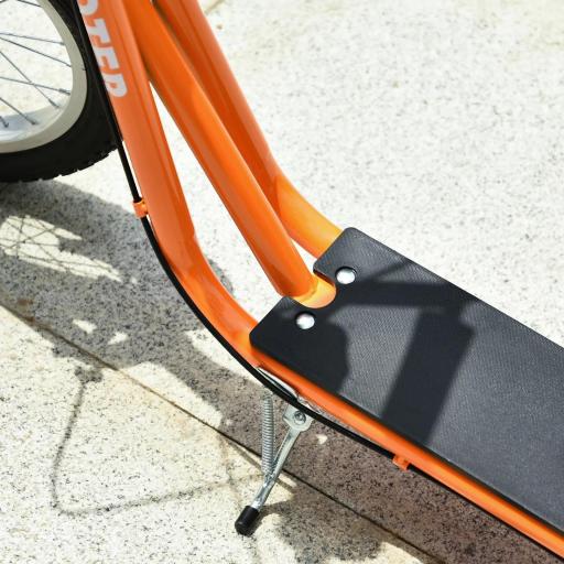 Scooter Patinete para Niños +5 Años y Adolescentes con Manillar Ajustable en Altura 2 Neumáticos de Caucho Inflable con Doble Freno y Ruedas 16" Carga 100 kg 139x58x90-96 cm Naranja [9]