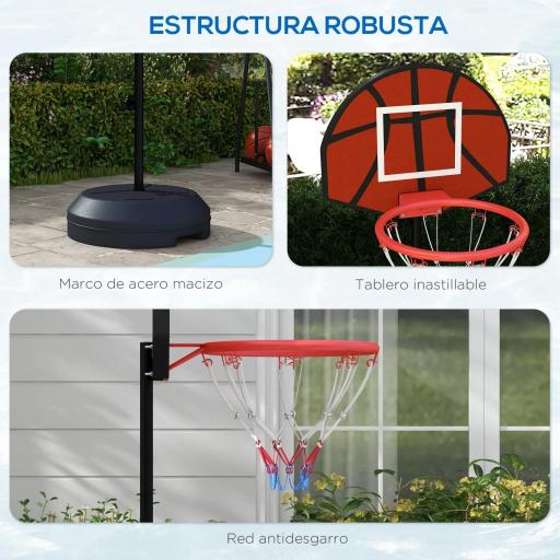Canasta de Baloncesto Ajustable con Diana Magnética y Dardos Base Rellenable para Interior Ø38x129-179 cm Negro [3]
