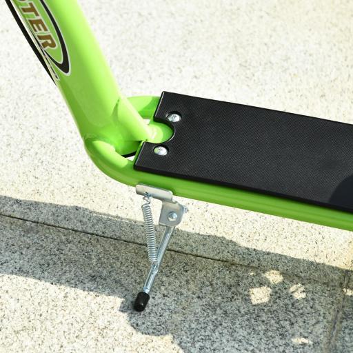 Patinete para Niños Mayores de 5 Años Scooter 2 Neumáticos Inflables de Caucho con Frenos Manillar Ajustable Pedal Antideslizante 117x52x80-85 cm Verde [1]
