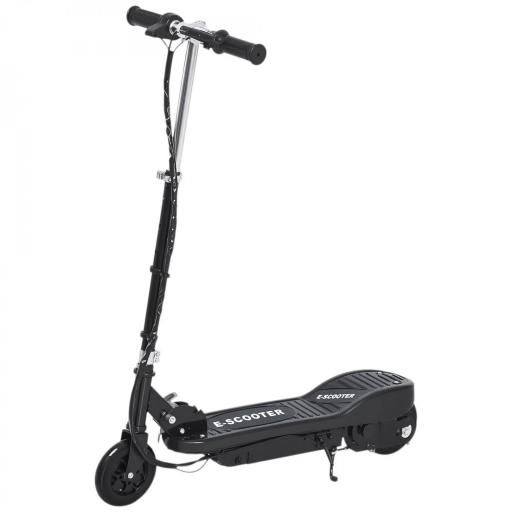 Patinete Eléctrico para Niños de +7 Años Scooter Plegable con Altura Ajustable Batería Recargable 24V Velocidad hasta 12 km/h y Freno Carga 50 kg 74x36x69-91 cm Negro [7]
