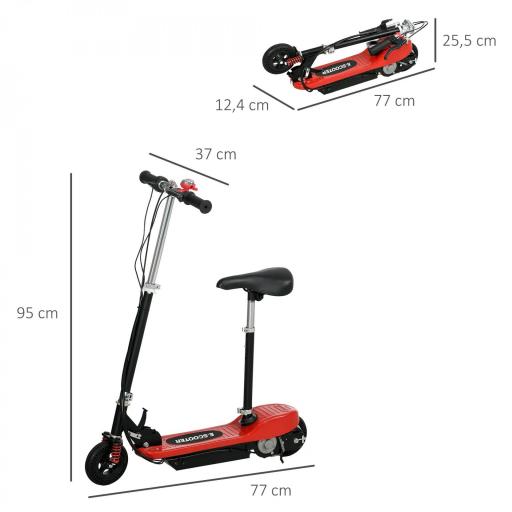 Patinete Eléctrico 120 W Plegable para niños 7-14 años, 15 Km/h Máx [5]