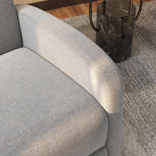 Sillón Relax Reclinable hasta 160° Sofá Reclinable Moderno con Reposapiés Soporta hasta 120 kg 64x86x102 cm Gris [6]