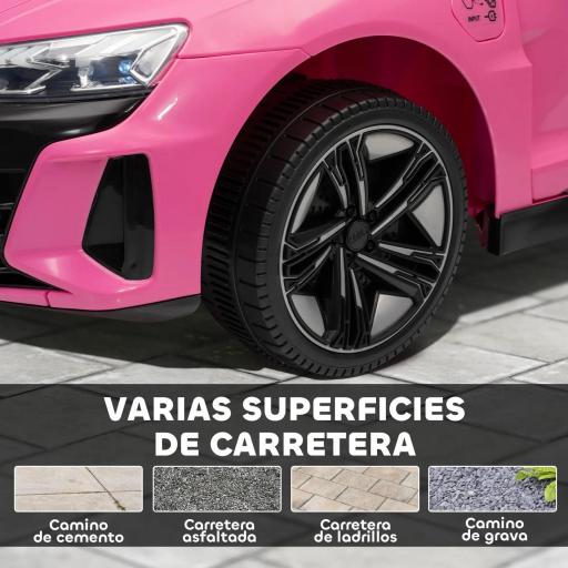 Coche Eléctrico para Niños de +3 Años AUDI RS e-tron GT Coche de Batería con Mando a Distancia 103x58x41 cm Rosa [7]