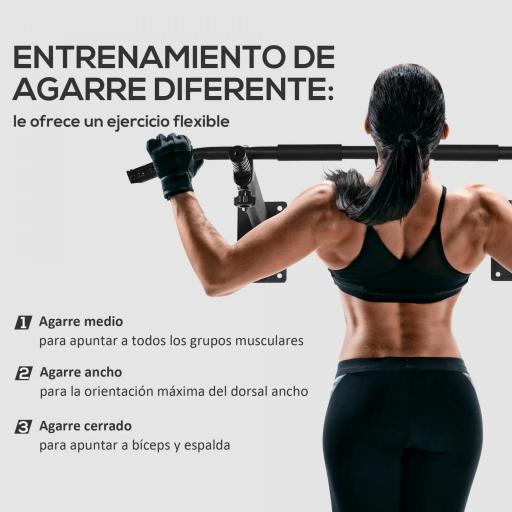 Barras de Dominadas para Pared Colgador de Saco de Boxeo 2 en 1 Entrenamiento Muscular Pull Up para Casa Carga Máxima 150 kg Negro [2]