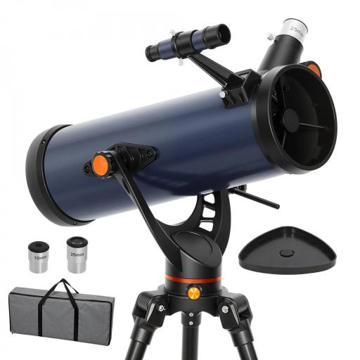 Telescopio Reflector Astronómico para Adultos y Principiantes Apertura 114 mm con Trípode Ajustable Bolsa [8]