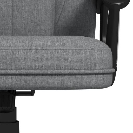 Silla de Escritorio Silla de Estudio Giratoria con Función Basculante Altura Ajustable Reposabrazos 66x75x110-120cm Gris [7]