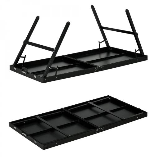 Mesa de Ping Pong Plegable con Marco de Aluminio y Red para Interiores y Exteriores 152x76x72 cm Negro [3]