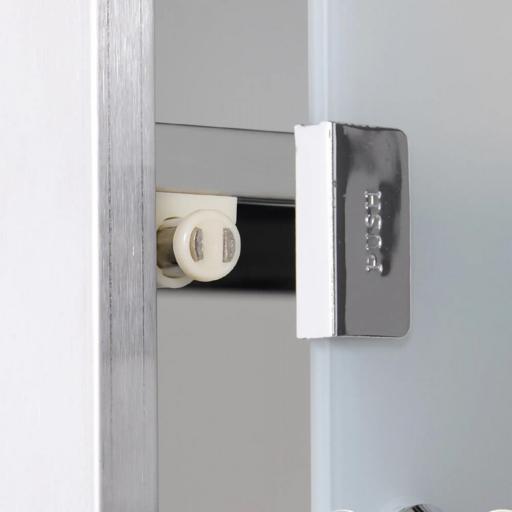 Armario de Medicinas Botiquín Gabinete de Primero Auxilios Acero Inox 3 Estantes Caja Colgante de Pared con Cerradura 25x12x48cm [6]