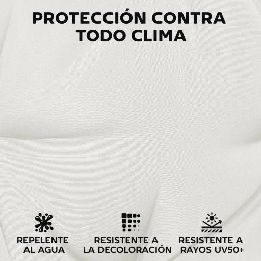 Juego de Cojines para Sillas de Comedor 46x42x7 cm 6 Piezas con Funda Lavable y Lazos, Impermeable y Anti-UV Crema [4]