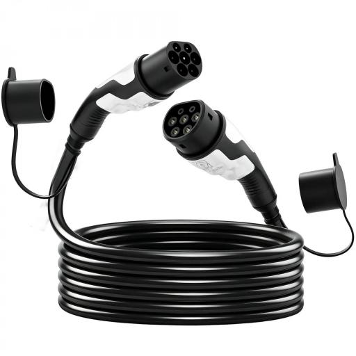 Cargador para Coche Eléctrico Tipo 2 2,2kW 32A Modo 3 Trifásico 5m IP65 con Bolsa y Paño de Limpieza para EV y PHEV Negro [10]