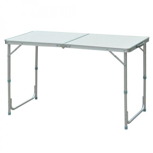 Mesa de Camping Plegable convertible en Maleta Altura Regulable para Picnic 120x60x54-70 cm con Marco de Aluminio [1]